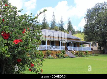 Norfolk Island, Colonial-Georgian House Museum, au numéro 10 Quality Row, secteur du patrimoine mondial, Kingston. Banque D'Images