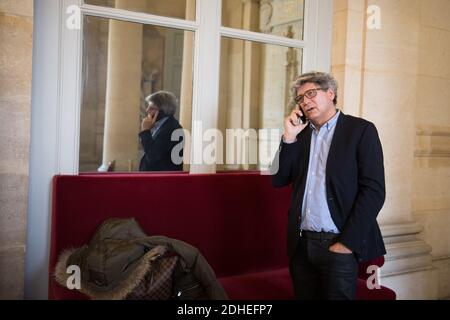 Membre du Parlement du parti de gauche français la France Insoumise (LFI) Eric Coquerel à l'Assemblée nationale à Paris le 14 novembre 2017. Photo de BLONDT/ABACAPRESS.COM Banque D'Images