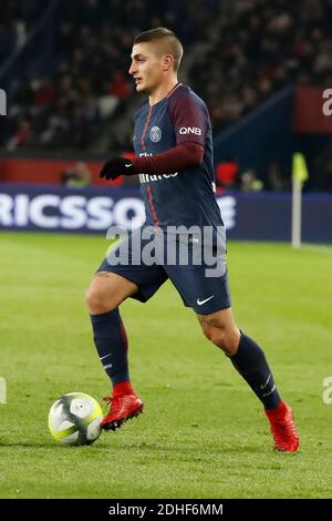 Marco Verratti du PSG lors du match de football de la Ligue française 1, PSG vs Troyes au Parc des Princes, France, le 29 novembre 2017. Photo de Henri Szwarc/ABACAPRESS.COM Banque D'Images