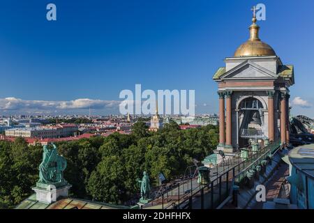 Vue depuis la cathédrale Saint Isaac - Saint-Pétersbourg, Russie Banque D'Images