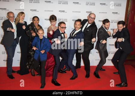 Peter Atencio, Phylicia Rashad, Jean-Claude Van Damme, Kat Foster, Dave Callaham participe à la première de la série télévisée Amazon « Jean Claude Van Johnson » au Grand Rex le 13 décembre 2017. Photo de Nasser Berzane/ABACAPRESS.COM Banque D'Images