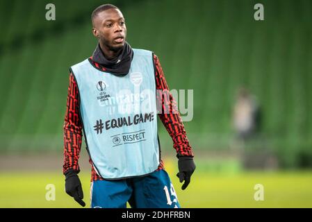 Dublin, Irlande. 10 décembre 2020. Nicolas Pepe d'Arsenal lors du match Europa League Group B entre Dundalk FC et Arsenal FC au stade Aviva de Dublin, Irlande, le 10 décembre 2020 (photo d'Andrew SURMA/ Credit: SIPA USA/Alay Live News Banque D'Images