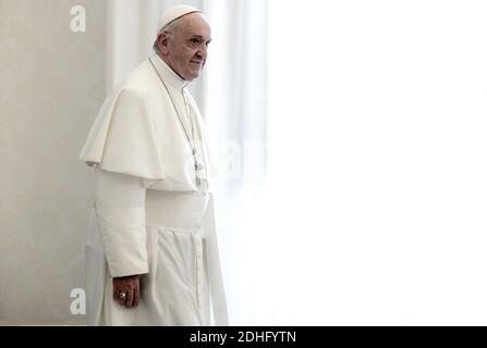 Le pape François rencontre le président équatorien Lénine Moreno le 16 décembre 2017 à la Cité du Vatican. Photo par ABACAPRESS.COM Banque D'Images