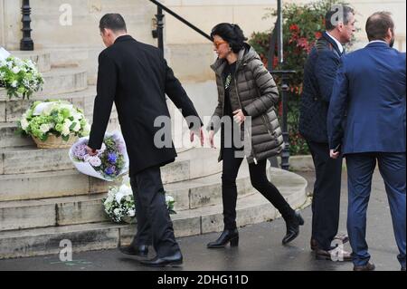 Rachida Dati assister aux funérailles d'Andrée Sarkozy aka Dadue, mère de l'ancien président français Nicolas Sarkozy, à l'église Saint-Jean-Baptiste de Neuilly-sur-Seine, France, le 18 décembre 2017. Photo par ABACAPRESS.COM Banque D'Images