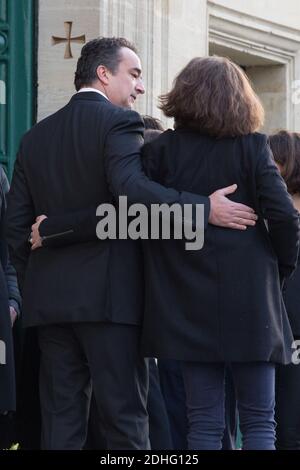 Olivier Sarkozy assister aux funérailles d'Andrée Sarkozy aka Dadue, mère de l'ancien président français Nicolas Sarkozy, à l'église Saint-Jean-Baptiste de Neuilly-sur-Seine, France, le 18 décembre 2017. Photo par ABACAPRESS.COM Banque D'Images