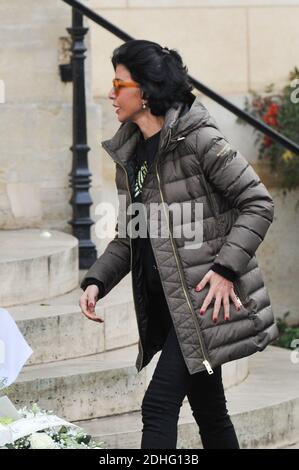 Rachida Dati assister aux funérailles d'Andrée Sarkozy aka Dadue, mère de l'ancien président français Nicolas Sarkozy, à l'église Saint-Jean-Baptiste de Neuilly-sur-Seine, France, le 18 décembre 2017. Photo par ABACAPRESS.COM Banque D'Images