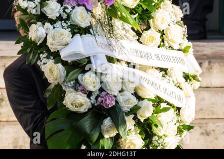 Ambiance pendant les funérailles d'Andrée Sarkozy aka Dadue, mère de l'ancien président français Nicolas Sarkozy, à l'église Saint-Jean-Baptiste de Neuilly-sur-Seine, le 18 décembre 2017. Photo par ABACAPRESS.COM Banque D'Images