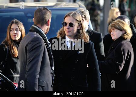 Pierre Sarkozy lors des funérailles d'Andrée Sarkozy aka Dadue, mère de l'ancien président français Nicolas Sarkozy, à l'église Saint-Jean-Baptiste de Neuilly-sur-Seine, France, le 18 décembre 2017. Photo par ABACAPRESS.COM Banque D'Images