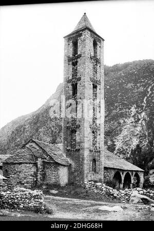 L'església de Santa Eulàlia d'Erill la Vall. Banque D'Images
