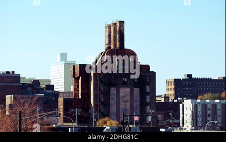 ancienne usine abandonnée dans une zone industrielle des états-unis Banque D'Images