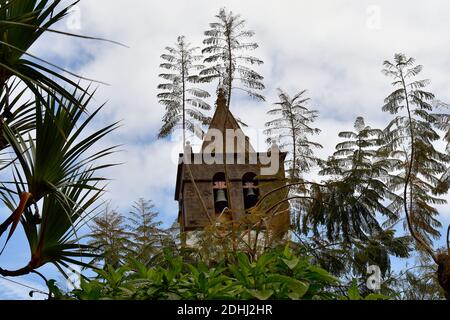 Espagne, Iles Canaries, Tenerife, clocher de l'église San Marcos à Icod de los Vinos Banque D'Images