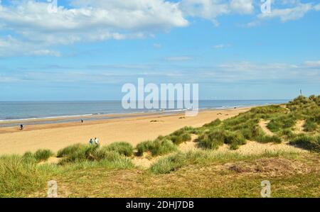 Dunes de sable à Winterton Beach, Norfolk, Royaume-Uni Banque D'Images