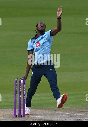 Photo du dossier datée du 03-11-2020 de photo du dossier datée du 16-09-2020 de Jofra Archer, en Angleterre. Banque D'Images