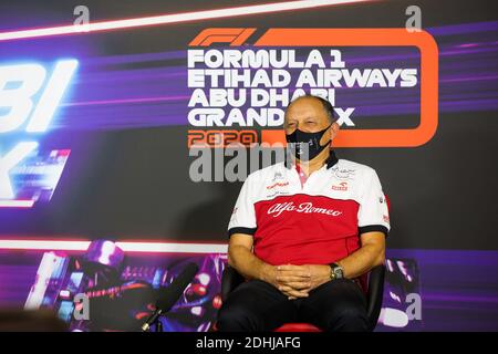 VASSEUR Frederic (fra), Team principal de Alfa Romeo Racing ORLEN, portrait, conférence de presse pendant la Formule 1 Etihad Airways Grand Prix 2020 d'Abu Dhabi, du 11 au 13 décembre 2020 sur le circuit Yas Marina, à Abu Dhabi - photo Antonin Vincent / DPPI / LM Banque D'Images