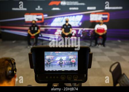 Abu Dhabi, Émirats arabes Unis. 11 décembre 2020. TANABE Toyoharu, Directeur technique de Honda Racing F1, VASSEUR Frederic (fra), Directeur de l'équipe d'Alfa Romeo Racing ORLEN, ROBERTS Simon (gbr), Directeur général de Williams Racing, portrait, conférence de presse lors du Grand Prix 2020 Etihad Airways d'Abu Dhabi de Formule 1, du 11 au 13 décembre, 2020 sur le circuit Yas Marina, à Abu Dhabi - photo Antonin Vincent/DPPI/LM crédit: Gruppo Editoriale LiveMedia/Alay Live News Banque D'Images