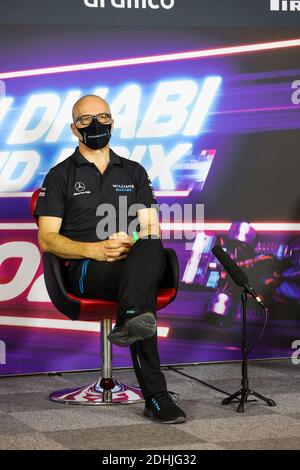 ROBERTS Simon (gbr), Directeur général de Williams Racing, portrait, conférence de presse pendant la Formule 1 Etihad Airways Grand Prix 2020 d'Abu Dhabi, du 11 au 13 décembre 2020 sur le circuit Yas Marina, à Abu Dhabi - photo Antonin Vincent / DPPI / LM Banque D'Images