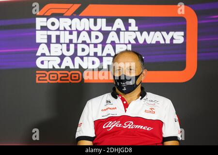 Abu Dhabi, Émirats arabes Unis. 11 décembre 2020. VASSEUR Frederic (fra), Chef d'équipe d'Alfa Romeo Racing ORLEN, portrait, conférence de presse pendant la Formule 1 Etihad Airways Grand Prix d'Abu Dhabi 2020, du 11 au 13 décembre 2020 sur le circuit Yas Marina, à Abu Dhabi - photo Antonin Vincent/DPPI/LM crédit: Gruppo Editoriale LiveMedia/Alay Live News Banque D'Images