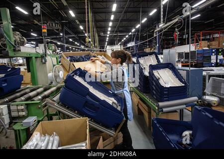 Site de production de Samsonite à Oudenaarde, Belgique Banque D'Images