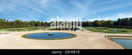 Le jardin notre dans le domaine de Chantilly - France Banque D'Images