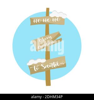 Porte-affiche en bois de Noël en forme de caniche. Illustration vectorielle. Illustration de Vecteur