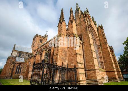 La cathédrale (l'église cathédrale de la Sainte Trinité indivise &), Carlisle, Cumbria, Angleterre, Royaume-Uni Banque D'Images