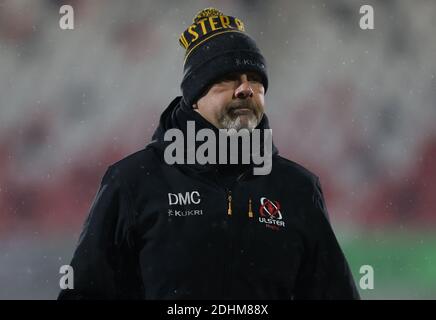 DaN McFarland, entraîneur-chef d'Ulster, a participé au match B de la coupe des champions d'Europe au Kingspan Stadium, à Belfast. Banque D'Images