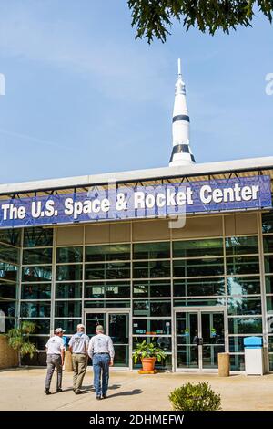 Huntsville, Alabama, États-UnisSpace & Rocket Center, entrée des visiteurs, Banque D'Images