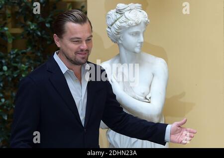 L'acteur AMÉRICAIN Leonardo Di Caprio assiste au photocall du film 'le revenant' à Rome, en Italie, le 16 janvier 2016. Photo par Eric Vandeville/ABACAPRESS.COM Banque D'Images