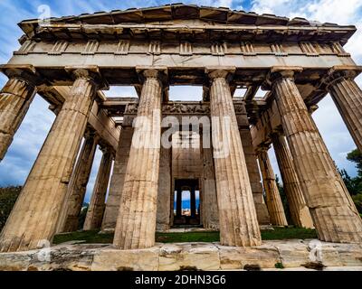 Temple Hepahestus à Athènes agorà Banque D'Images