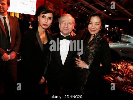 Rachida Dati, Jean Todt et sa femme Michelle Yeoh ont assisté aux prix des voitures conceptuelles dans le cadre du 31e Festival international de l'automobile à Paris, en France, le 27 janvier 2016. Photo de Jerome Domine/ABACAPRESS.COM Banque D'Images