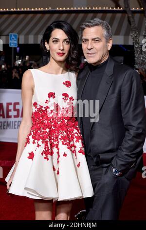 George Clooney et Amal Clooney assistent à Universal Pictures Hail, César! première au Regency Village Theatre le 1er février 2016 à Los Angeles, CA, Etats-Unis. Photo de Lionel Hahn/ABACAPRESS.COM Banque D'Images