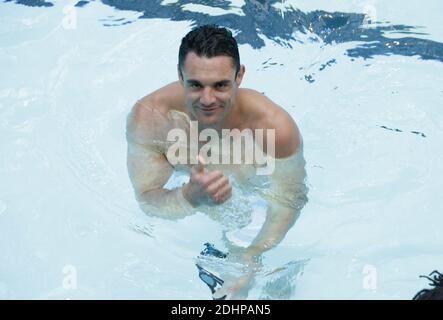 DaN carter participe à l'événement Clarins Men qui s'est tenu à la piscine Molitor à Paris, en France, le 17 février 2016. Photo de Jerome Domine/ABACAPRESS.COM Banque D'Images