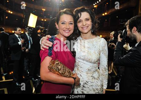 L'actrice danoise Sidse Babett Knudsen, Juliette Binoche lors de la 41e cérémonie annuelle des Cesar film Awards qui s'est tenue au Théâtre du Châtelet à Paris, en France, le 26 février 2016. Photo de Gouhier-Guibbbbaud-Wyters/ABACAPRESS.COM Banque D'Images