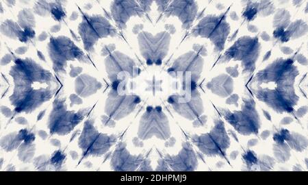 Art sale indigo sans couture. Art contemporain. Motif teint par cravate tendance. Arrière-plan de l'art abstrait. Aquarelle abstraite papier peint artistique. Répéter l'aquarelle Banque D'Images