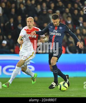 Thiago Motta de Paris Saint-Germain lors du match de football français L1 entre Paris Saint-Germain (PSG) et MONACO au stade du Parc des Princes à Paris le 20 mars 2016 2016. Photo de Christian Liewig/ABACAPRESS.COM Banque D'Images