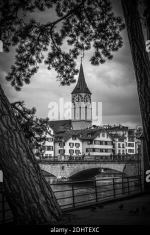 Quartier historique de Zurich en Suisse Banque D'Images