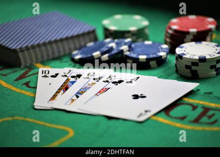 Une image d'un poker Banque D'Images