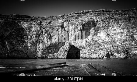 Belle mer intérieure sur l'île de Gozo Banque D'Images