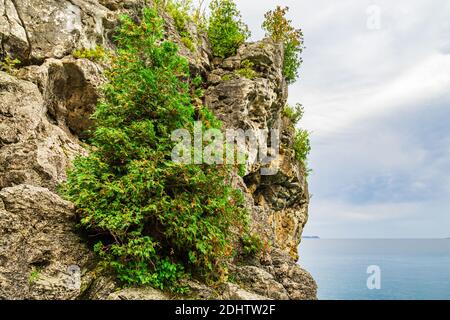 Grotto Caves Parc national de la Péninsule-Bruce Tobermory Ontario Canada Banque D'Images