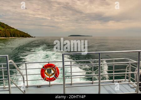 Flower Pot Island Parc national de Fathon Five Tobermory Ontario Canada en automne Banque D'Images