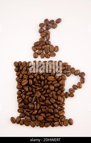 Kaffeebohnen, Kaffee, grains de café, Banque D'Images