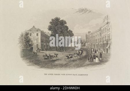 Le Lower Parade avec Euston place, Leamington, John Brandard, 1812–1863, Britannique, ancien artiste inconnu, non daté Banque D'Images