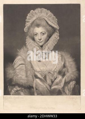 Lavinia Countess Spencer, imprimé par Charles Howard Hodges, 1764–1837, British, d'après Sir Joshua Reynolds RA, 1723–1792, British, 1784, Mezzotint, 2e état sur modérément épais, modérément texturé, crème, papier couché, feuille: 16 3/8 × 12 7/16 pouces (41.6 × 31.6 cm), plaque: 15 × 10 15/16 pouces (38.1 × 27.8 cm) et image : 12 15/16 × 10 7/8 pouces (32.9 × 27.6 cm) Banque D'Images