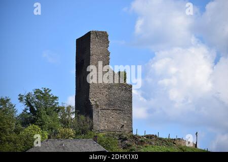Tour en ruine à Klotten, Coraidelstein Banque D'Images