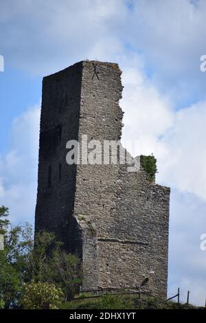 Tour en ruine à Klotten, Coraidelstein Banque D'Images