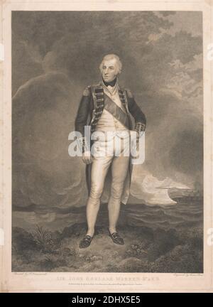 Sir John Borlase Warren, James Stow, CA. 1770–après 1820, British, 1799, gravure à la ligne et à la crépi, feuille : 19 1/4 x 26 1/2in. (48.9 x 67,3 cm Banque D'Images