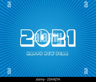 Bonne année 2021 bannière.Golden Vector luxe texte 2021 Bonne Année. Motif numéros de fête bleus. Bannière bonne année - Vector Illustration de Vecteur
