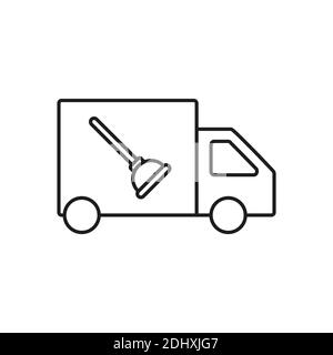 l'icône des services de plomberie est un élément de l'icône de plomberie pour le concept mobile et les applications web. L'icône des services de plomberie en ligne fine peut être utilisée pour le Web et le mobile. Prém Illustration de Vecteur