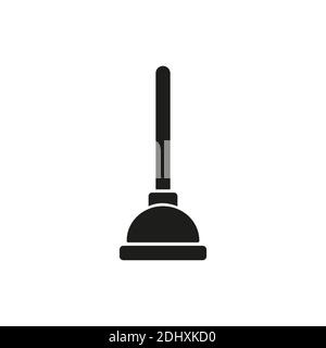 icône de piston élément de l'icône de plomberie pour le concept mobile et les applications web. L'icône de piston à ligne fine peut être utilisée pour le Web et le mobile. Icône Premium sur blanc Illustration de Vecteur