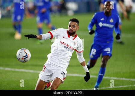 Youssef en-Nesyri de Séville lors du championnat d'Espagne la Liga football match entre Getafe CF et Sevilla FC le 12 décembre 2020 au Colisée Alfonso Perez à Getafe près de Madrid, Espagne - photo Oscar J Barroso / Espagne DPPI / DPPI / LM Banque D'Images